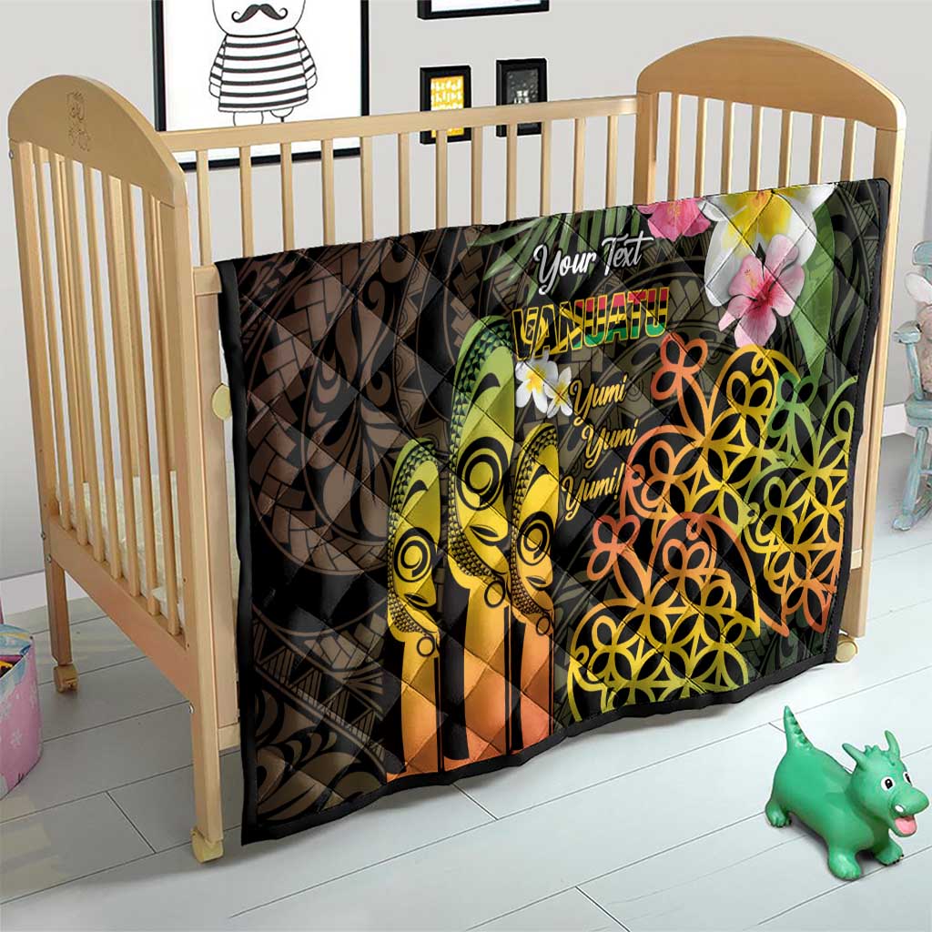 Personalised Vanuatu Independence Day Quilt Carving Drum Sand Drawing Turtle