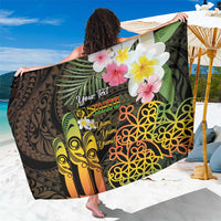 Personalised Vanuatu Independence Day Sarong Carving Drum Sand Drawing Turtle