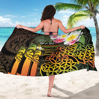 Personalised Vanuatu Independence Day Sarong Carving Drum Sand Drawing Turtle