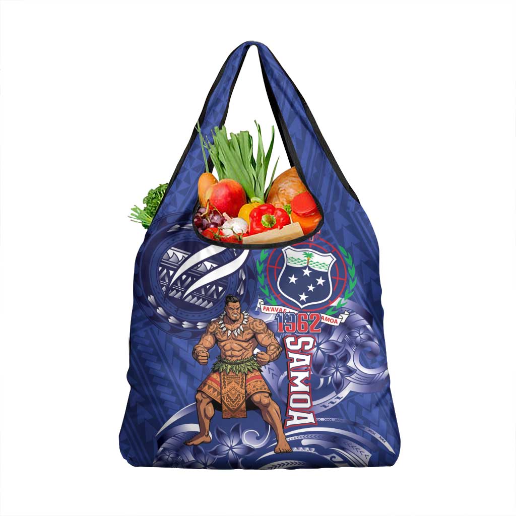 Samoa Independence Day Grocery Bag 1962 Proud Samoan Warrior