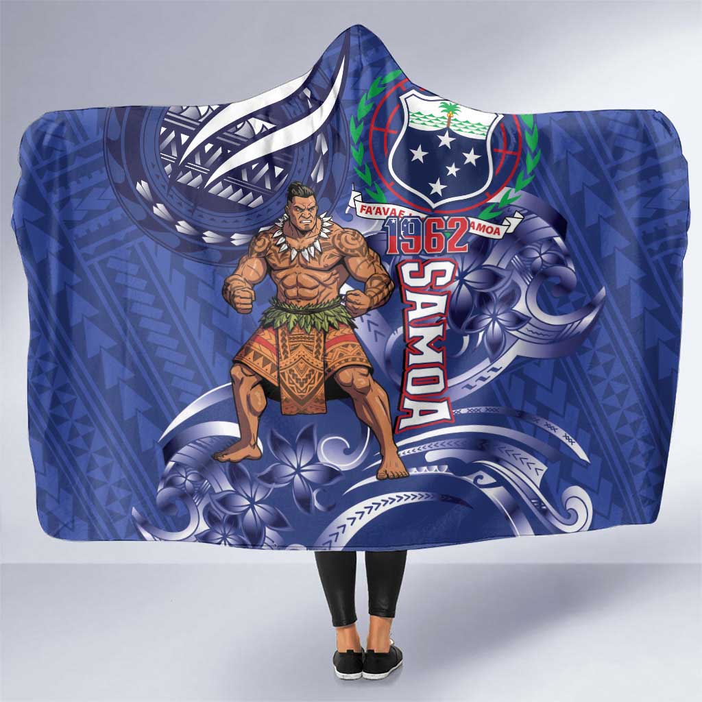Samoa Independence Day Hooded Blanket 1962 Proud Samoan Warrior