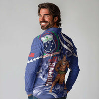 Samoa Independence Day Long Sleeve Polo Shirt 1962 Proud Samoan Warrior