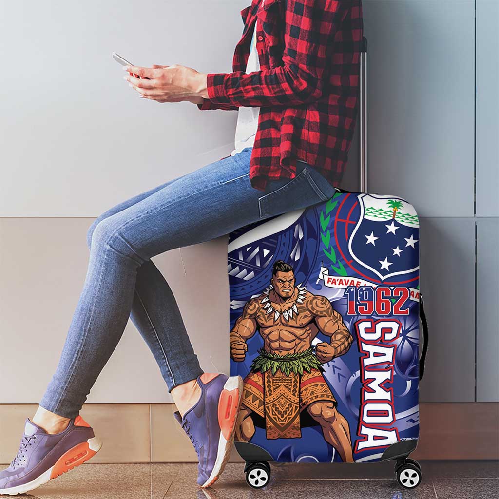 Samoa Independence Day Luggage Cover 1962 Proud Samoan Warrior LT14 - Polynesian Pride