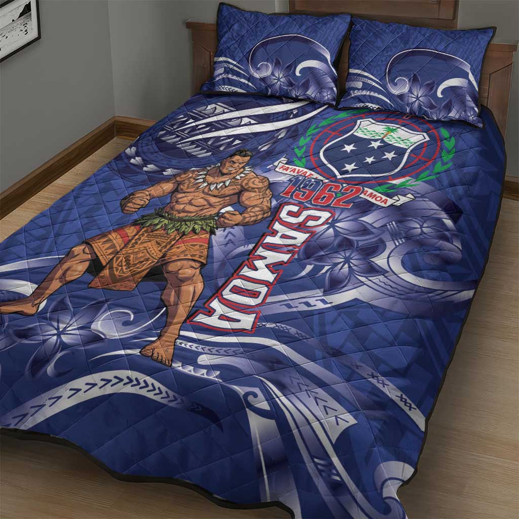Samoa Independence Day Quilt Bed Set 1962 Proud Samoan Warrior