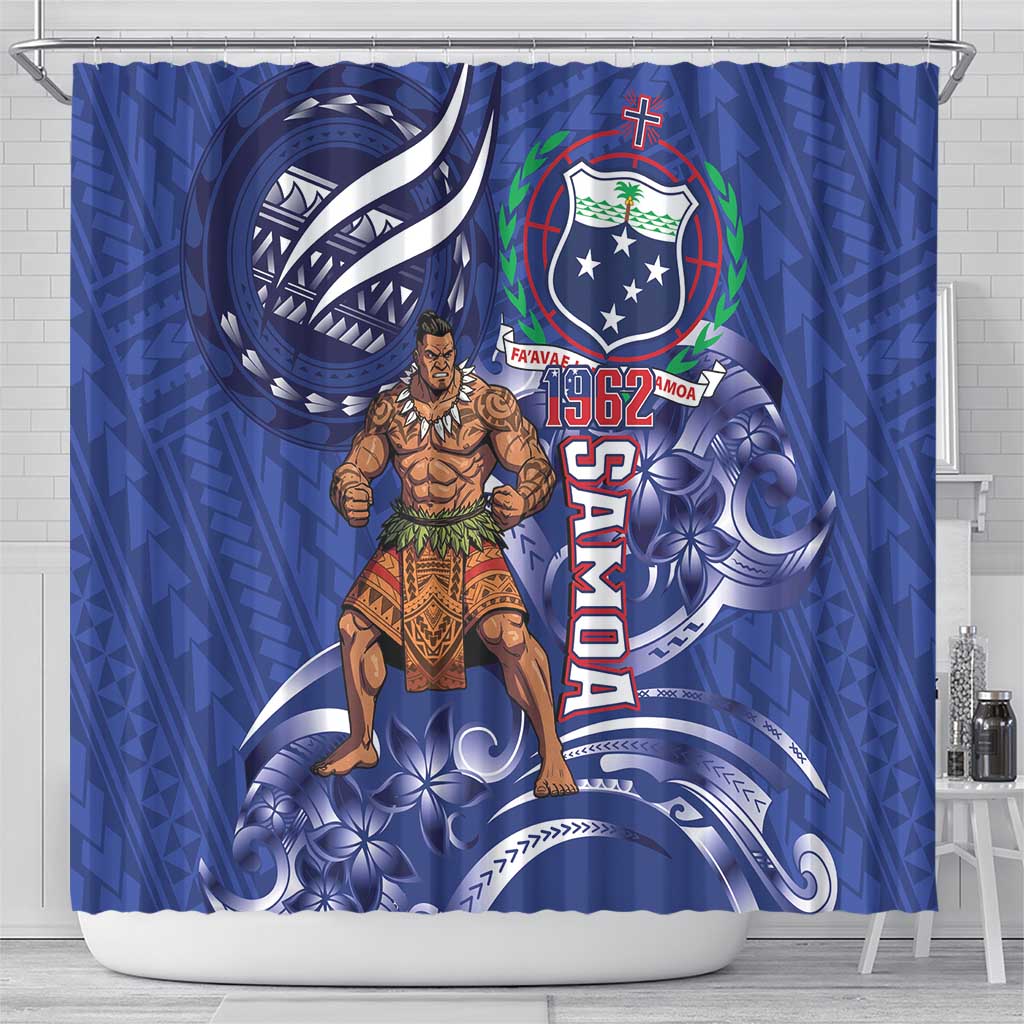 Samoa Independence Day Shower Curtain 1962 Proud Samoan Warrior LT14 - Polynesian Pride