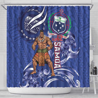 Samoa Independence Day Shower Curtain 1962 Proud Samoan Warrior LT14 - Polynesian Pride