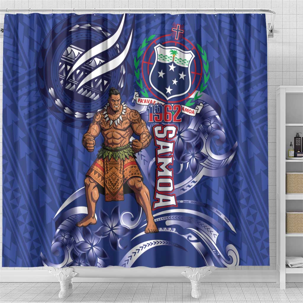 Samoa Independence Day Shower Curtain 1962 Proud Samoan Warrior LT14 - Polynesian Pride