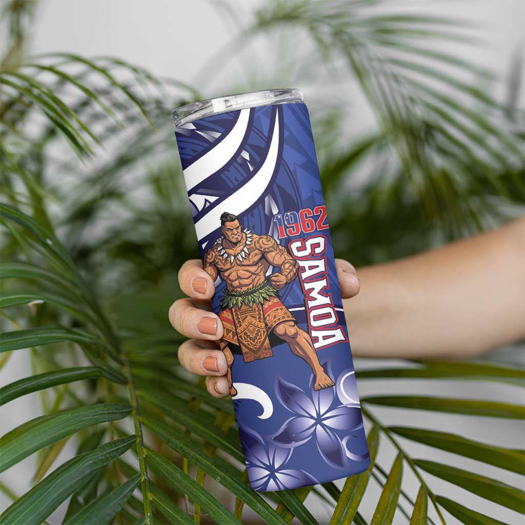 Samoa Independence Day Skinny Tumbler 1962 Proud Samoan Warrior LT14 - Polynesian Pride