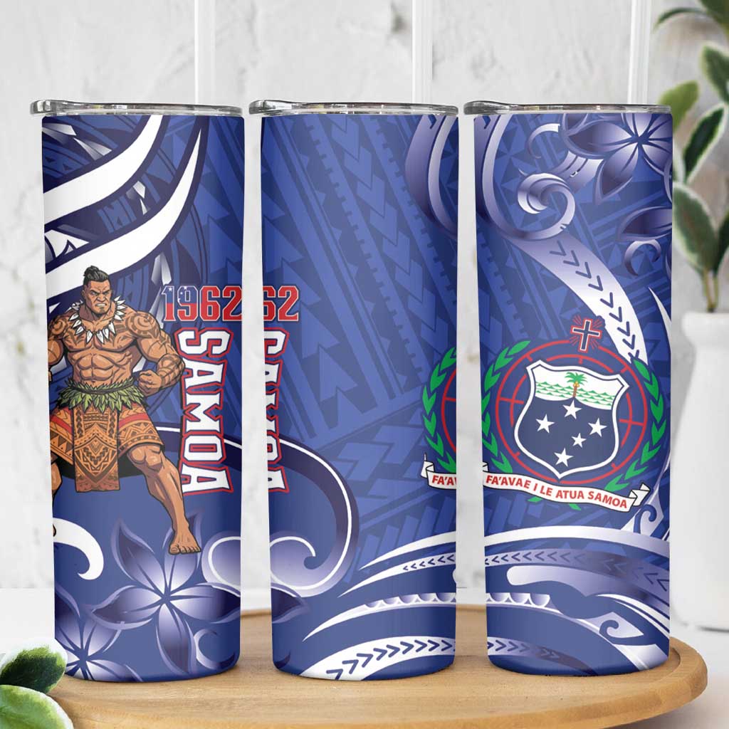 Samoa Independence Day Skinny Tumbler 1962 Proud Samoan Warrior LT14 - Polynesian Pride