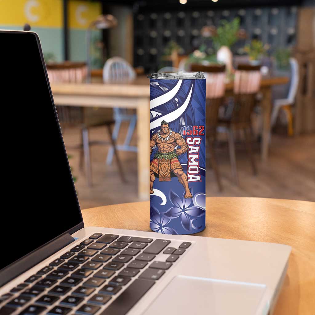 Samoa Independence Day Skinny Tumbler 1962 Proud Samoan Warrior LT14 - Polynesian Pride