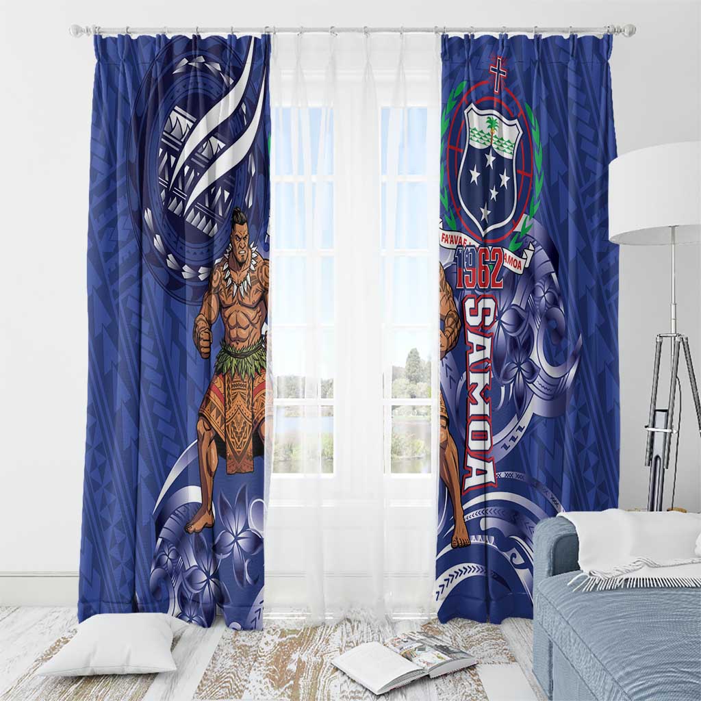 Samoa Independence Day Window Curtain 1962 Proud Samoan Warrior