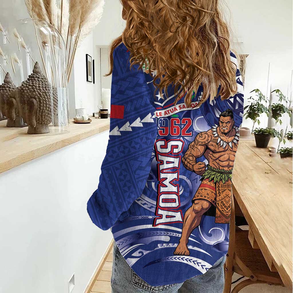 Samoa Independence Day Women Casual Shirt 1962 Proud Samoan Warrior