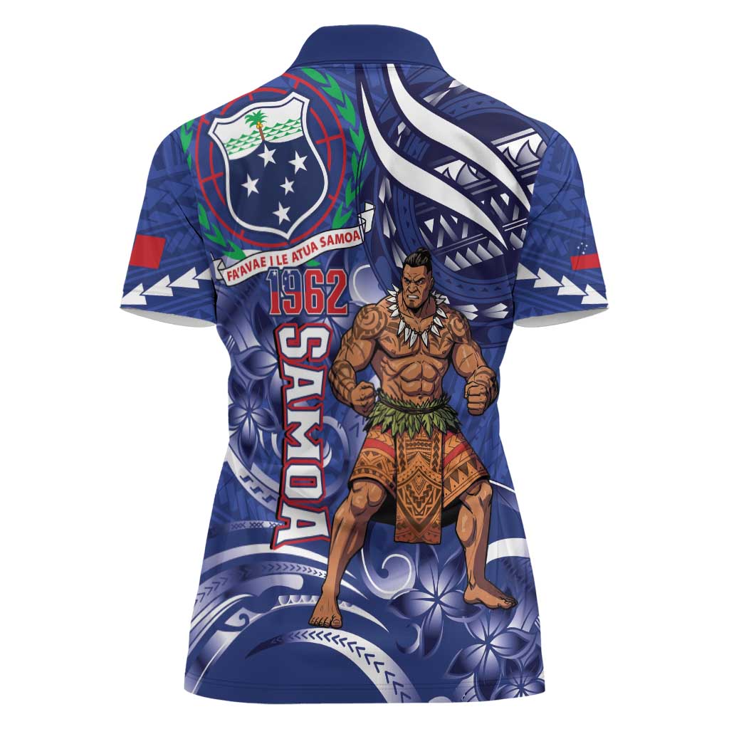 Samoa Independence Day Women Polo Shirt 1962 Proud Samoan Warrior