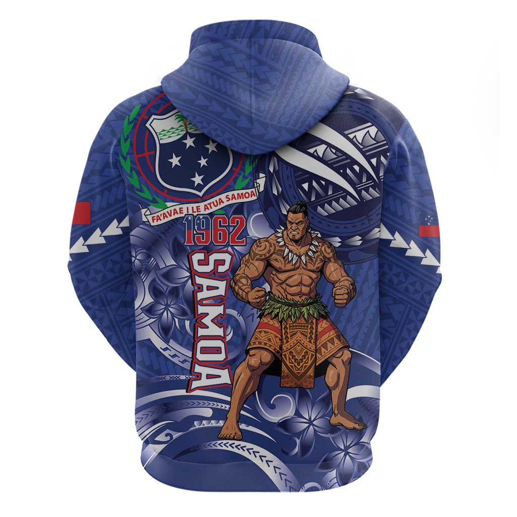 Samoa Independence Day Zip Hoodie 1962 Proud Samoan Warrior LT14 - Polynesian Pride