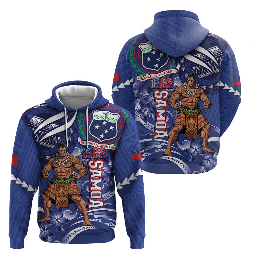 Samoa Independence Day Zip Hoodie 1962 Proud Samoan Warrior LT14 - Polynesian Pride