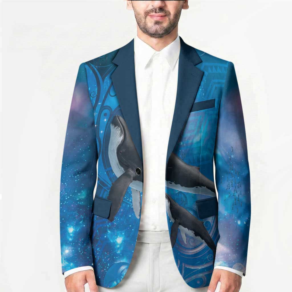 Paikea New Zealand Matariki Blazer Humpback Whale Taniko Motifs Ocean Vibes LT14 - Polynesian Pride