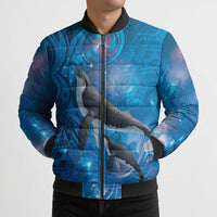 Paikea New Zealand Matariki Bomber Puffer Jacket Humpback Whale Taniko Motifs Ocean Vibes LT14 - Polynesian Pride