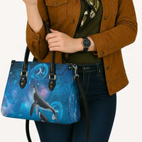 Paikea New Zealand Matariki Leather Bag Humpback Whale Taniko Motifs Ocean Vibes LT14 - Polynesian Pride