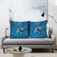 Paikea New Zealand Matariki Pillow Cover Humpback Whale Taniko Motifs Ocean Vibes LT14 - Polynesian Pride