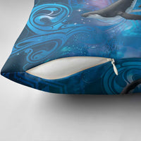 Paikea New Zealand Matariki Pillow Cover Humpback Whale Taniko Motifs Ocean Vibes LT14 - Polynesian Pride