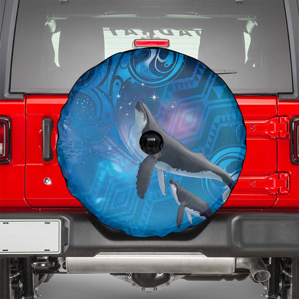 Paikea New Zealand Matariki Spare Tire Cover Humpback Whale Taniko Motifs Ocean Vibes LT14 - Polynesian Pride