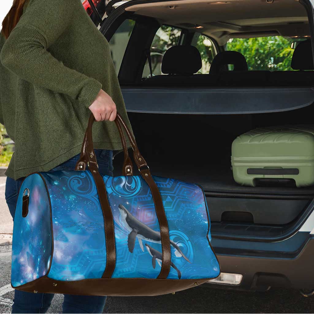 Paikea New Zealand Matariki Travel Bag Humpback Whale Taniko Motifs Ocean Vibes LT14 - Polynesian Pride