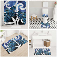 Piwakawaka New Zealand Matariki Bathroom Set Maori New Year Silver Fern Blue Galaxy LT14 - Polynesian Pride