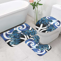 Piwakawaka New Zealand Matariki Bathroom Set Maori New Year Silver Fern Blue Galaxy LT14 - Polynesian Pride