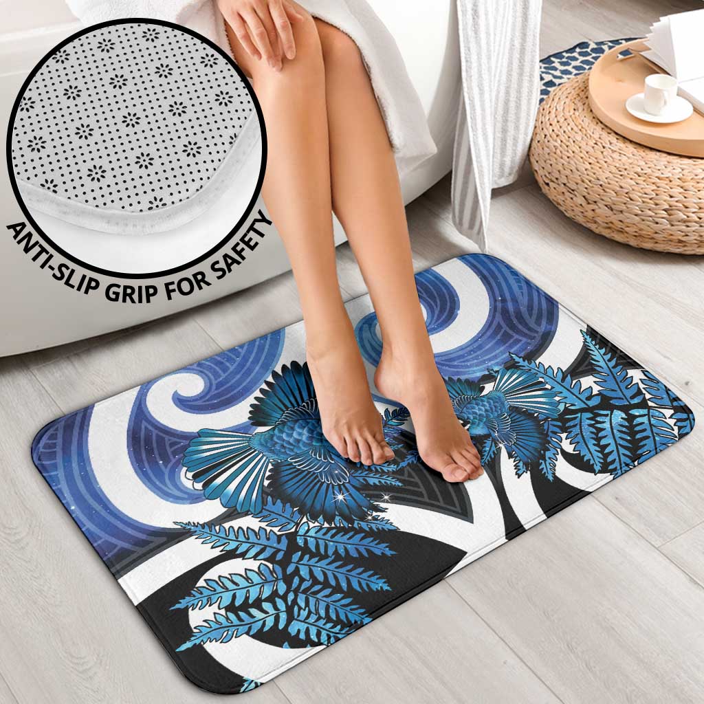 Piwakawaka New Zealand Matariki Bathroom Set Maori New Year Silver Fern Blue Galaxy LT14 - Polynesian Pride