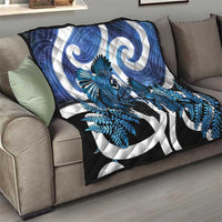 Piwakawaka New Zealand Matariki Quilt Maori New Year Silver Fern Blue Galaxy LT14 - Polynesian Pride