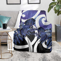 Piwakawaka New Zealand Matariki Blanket Maori New Year Silver Fern Purple Galaxy LT14 - Polynesian Pride