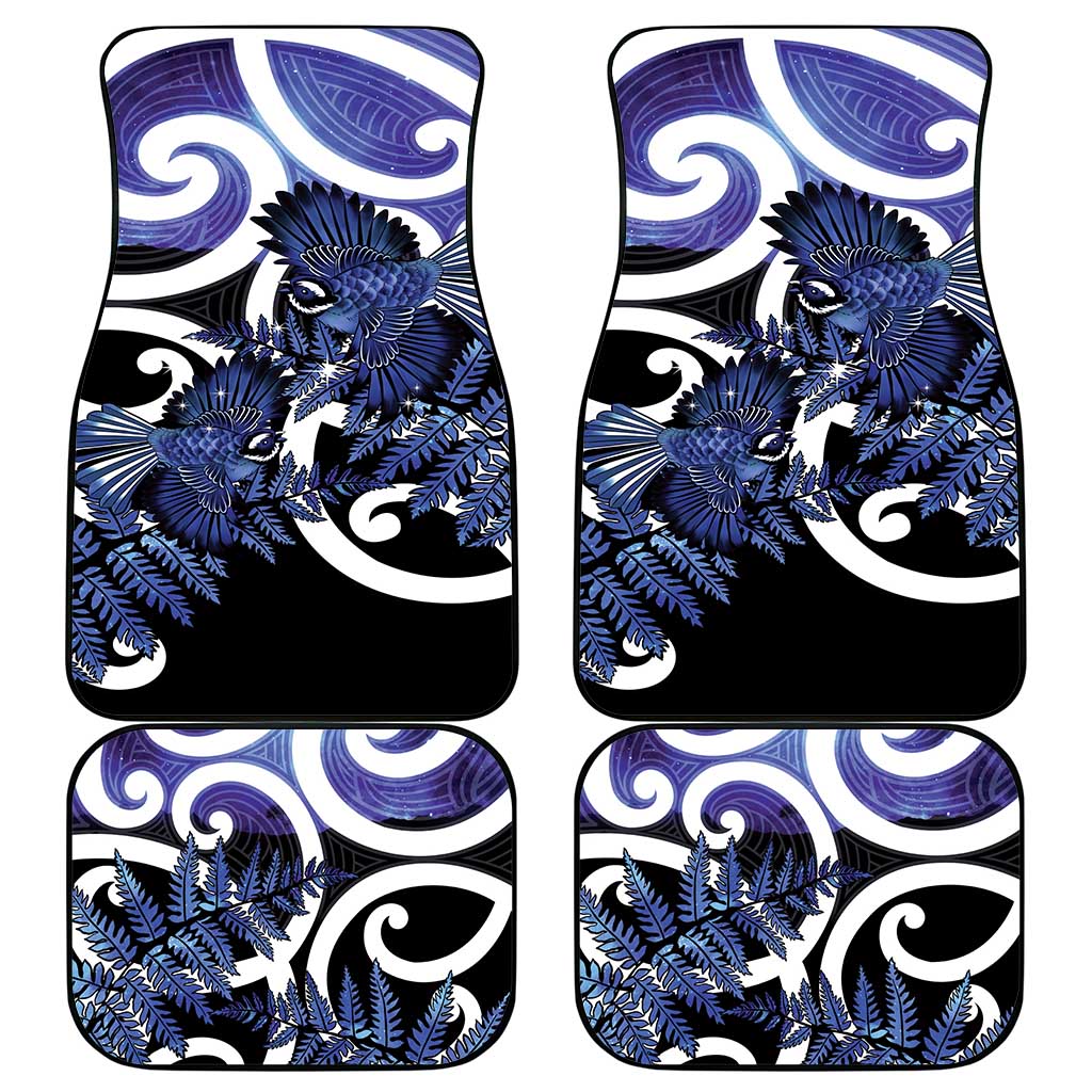 Piwakawaka New Zealand Matariki Car Mats Maori New Year Silver Fern Purple Galaxy LT14 - Polynesian Pride