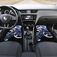 Piwakawaka New Zealand Matariki Car Mats Maori New Year Silver Fern Purple Galaxy LT14 Set 2pcs - Front Purple - Polynesian Pride
