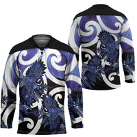 Piwakawaka New Zealand Matariki Hockey Jersey Maori New Year Silver Fern Purple Galaxy LT14 - Polynesian Pride