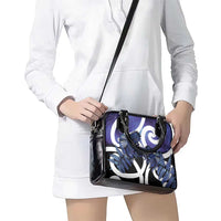 Piwakawaka New Zealand Matariki Shoulder Handbag Maori New Year Silver Fern Purple Galaxy LT14 - Polynesian Pride
