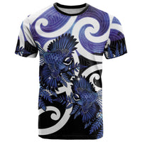 Piwakawaka New Zealand Matariki T Shirt Maori New Year Silver Fern Purple Galaxy