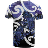 Piwakawaka New Zealand Matariki T Shirt Maori New Year Silver Fern Purple Galaxy