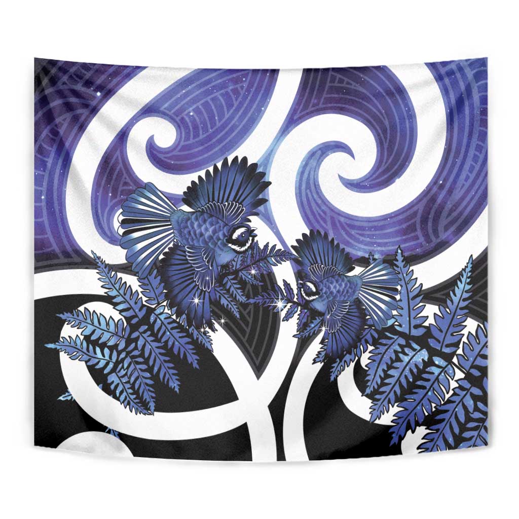 Piwakawaka New Zealand Matariki Tapestry Maori New Year Silver Fern Purple Galaxy LT14 - Polynesian Pride