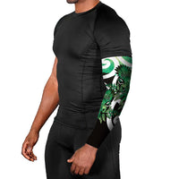Piwakawaka New Zealand Matariki Arm Sleeves Maori New Year Silver Fern Green Galaxy LT14 - Polynesian Pride