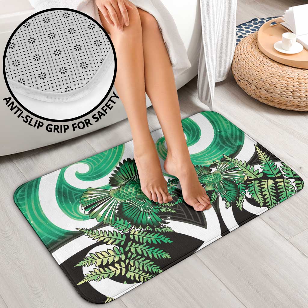 Piwakawaka New Zealand Matariki Bathroom Set Maori New Year Silver Fern Green Galaxy LT14 - Polynesian Pride