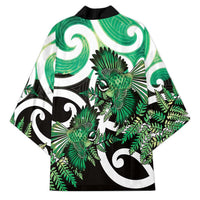 Piwakawaka New Zealand Matariki Kimono Maori New Year Silver Fern Green Galaxy LT14 - Polynesian Pride