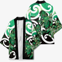 Piwakawaka New Zealand Matariki Kimono Maori New Year Silver Fern Green Galaxy LT14 - Polynesian Pride