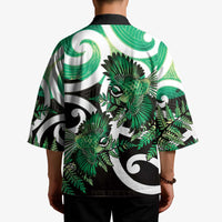 Piwakawaka New Zealand Matariki Kimono Maori New Year Silver Fern Green Galaxy LT14 - Polynesian Pride