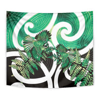 Piwakawaka New Zealand Matariki Tapestry Maori New Year Silver Fern Green Galaxy LT14 - Polynesian Pride