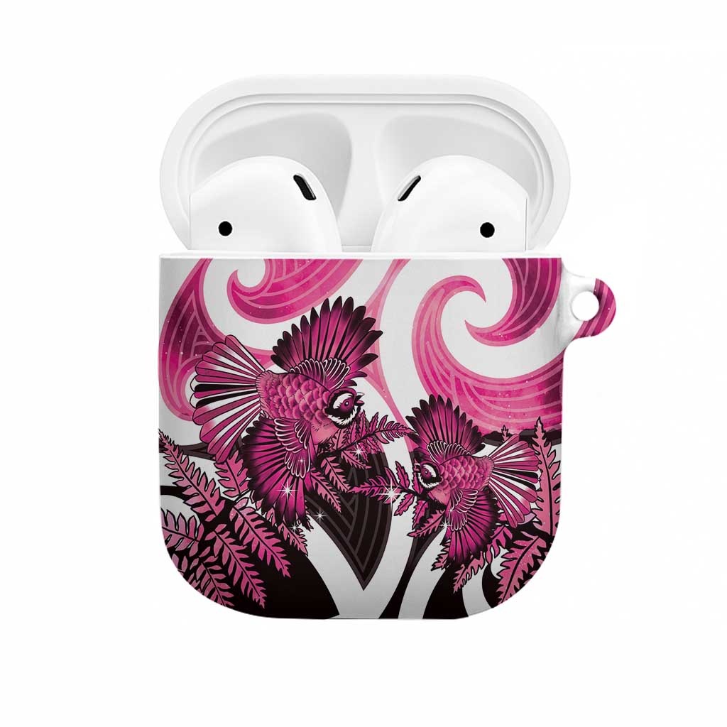 Piwakawaka New Zealand Matariki AirPods Case Maori New Year Silver Fern Pink Galaxy LT14 Pink - Polynesian Pride