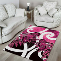 Piwakawaka New Zealand Matariki Area Rug Maori New Year Silver Fern Pink Galaxy LT14 - Polynesian Pride