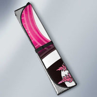 Piwakawaka New Zealand Matariki Auto Sun Shade Maori New Year Silver Fern Pink Galaxy LT14 - Polynesian Pride