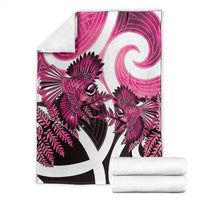 Piwakawaka New Zealand Matariki Blanket Maori New Year Silver Fern Pink Galaxy LT14 - Polynesian Pride