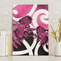 Piwakawaka New Zealand Matariki Canvas Wall Art Maori New Year Silver Fern Pink Galaxy LT14 Without Frame Pink - Polynesian Pride