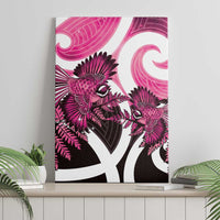 Piwakawaka New Zealand Matariki Canvas Wall Art Maori New Year Silver Fern Pink Galaxy LT14 - Polynesian Pride